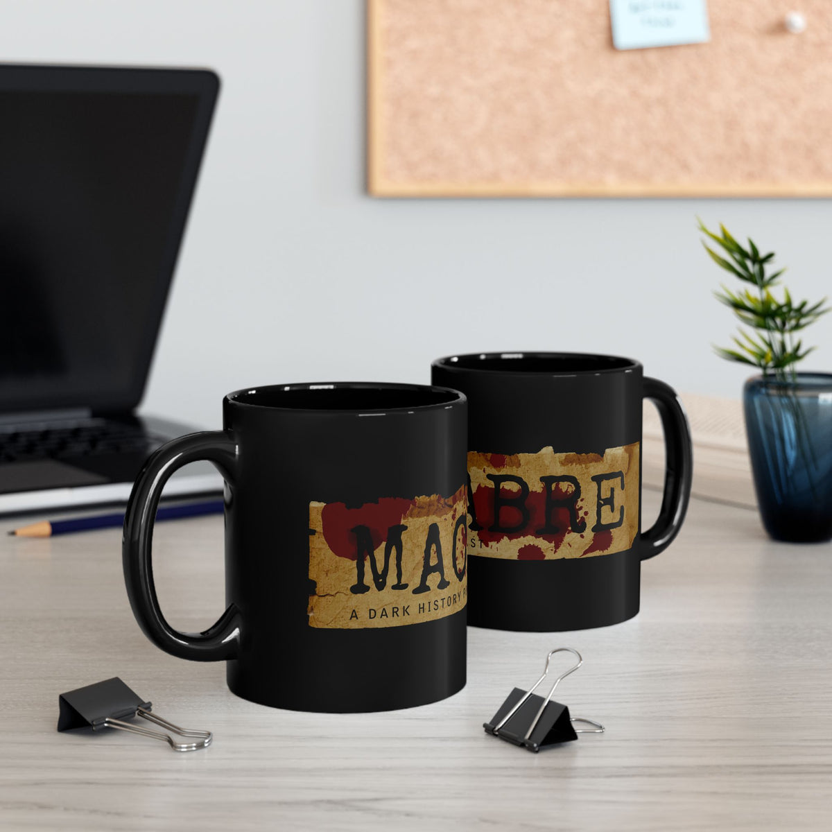 ☕ MACABRE: Dark History x True Crime "Blood Splatter" Mug