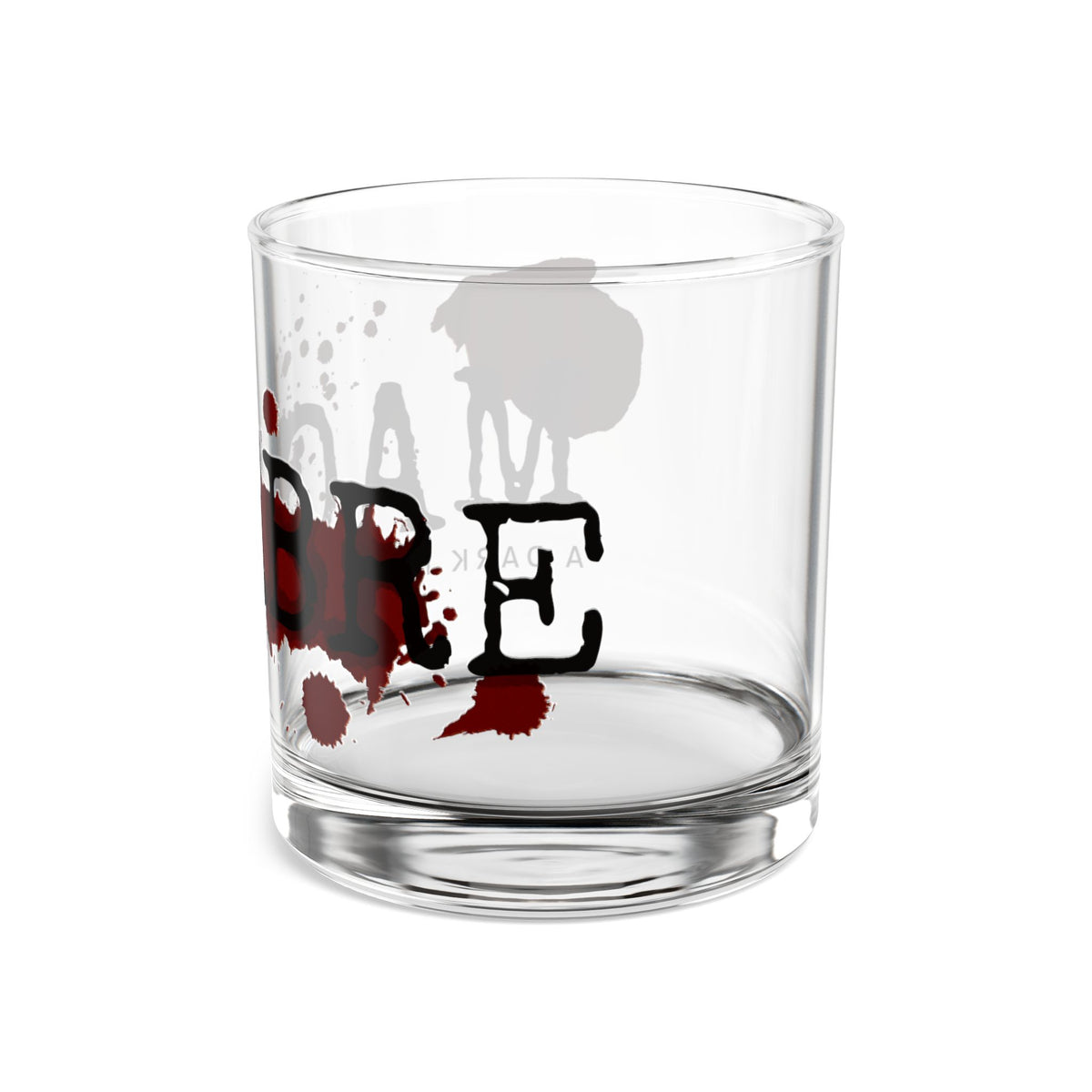 MACABRE Dark History "Stiff Drink" Whiskey Glass- Blood Red