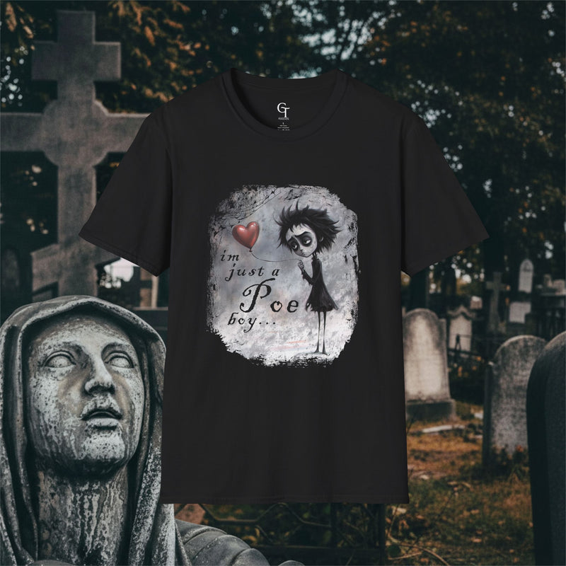 "I'm Just a Poe Boy..." Tee: Cute Edgar Allan Poe Goth Shirt