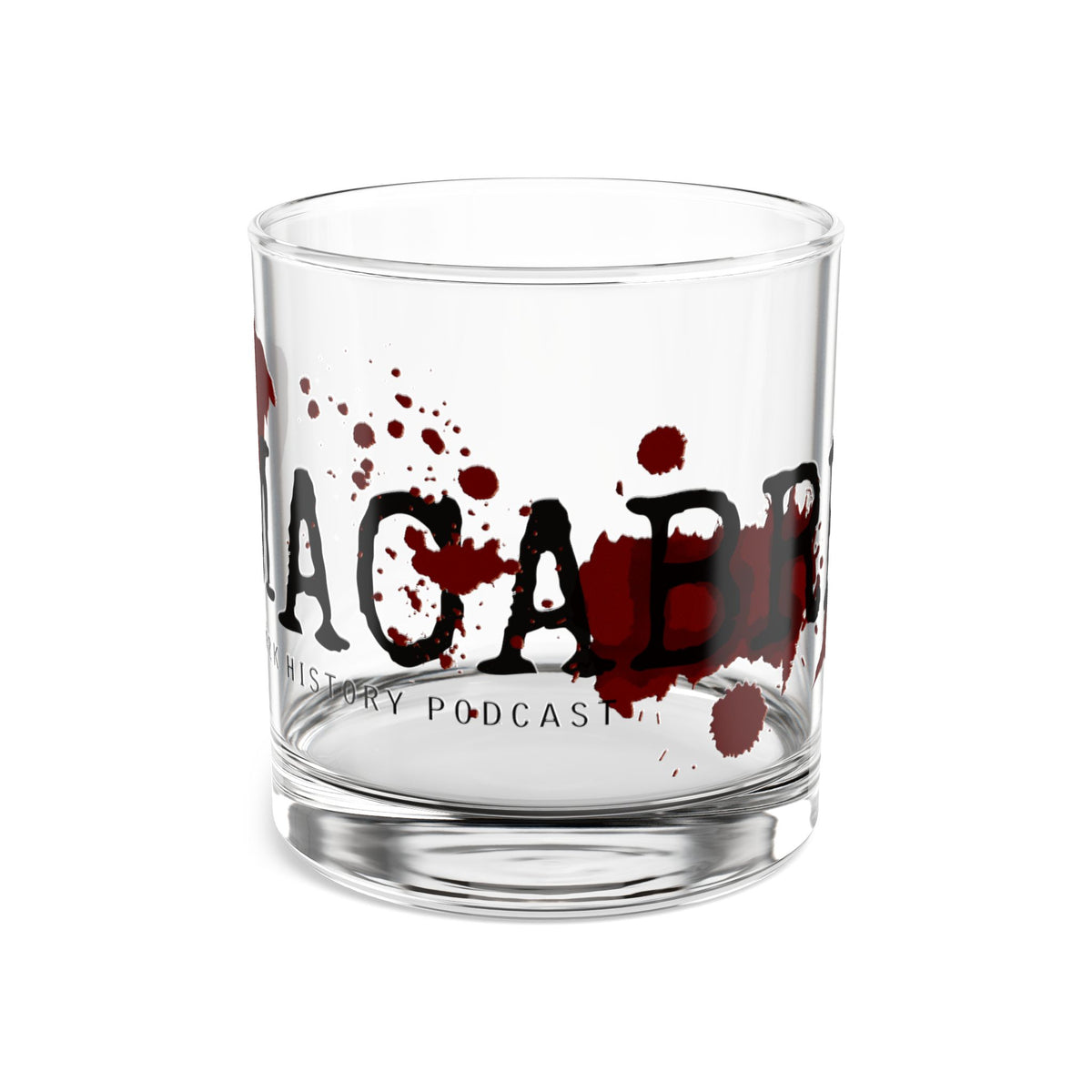 MACABRE Dark History "Stiff Drink" Whiskey Glass- Blood Red
