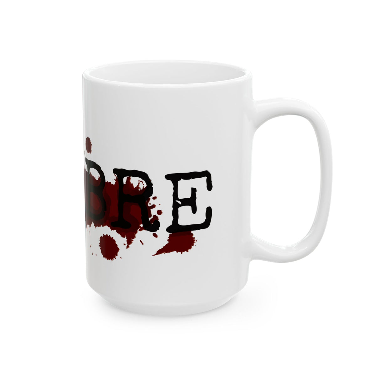 MACABRE Dark History Podcast Logo Blood Splatter Coffee Mug