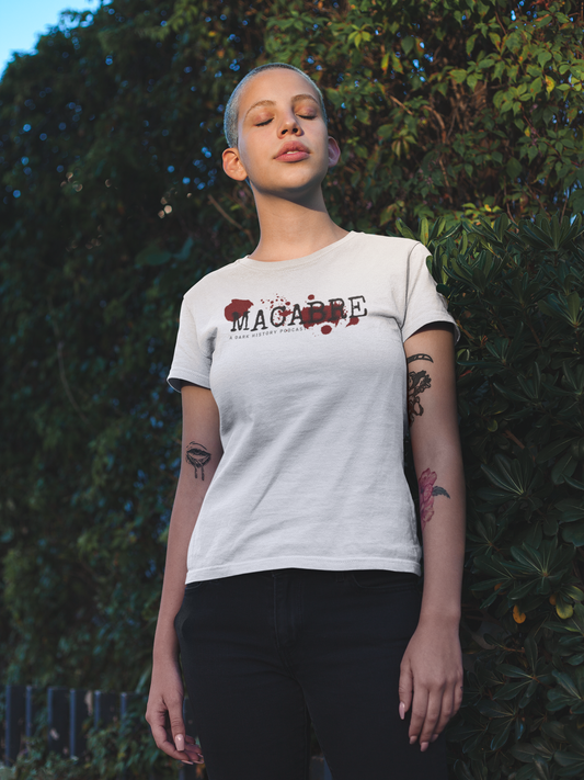 MACABRE : Dark History Women's Soft Tee (White)