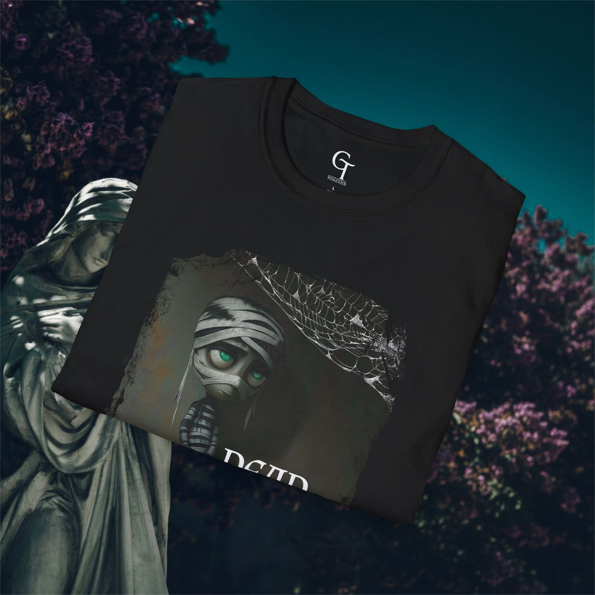 "Dead Inside" Tee: Cute Mummy Dark Humor Creepy Cute Goth Shirt