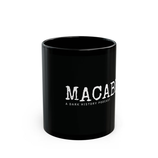MACABRE Dark History Podcast White Logo Coffee Mug