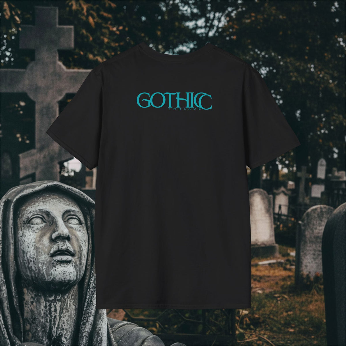 Skeleton Chalice Tee: "The Last Cup of Sorrow" Goth Graphic Shirt