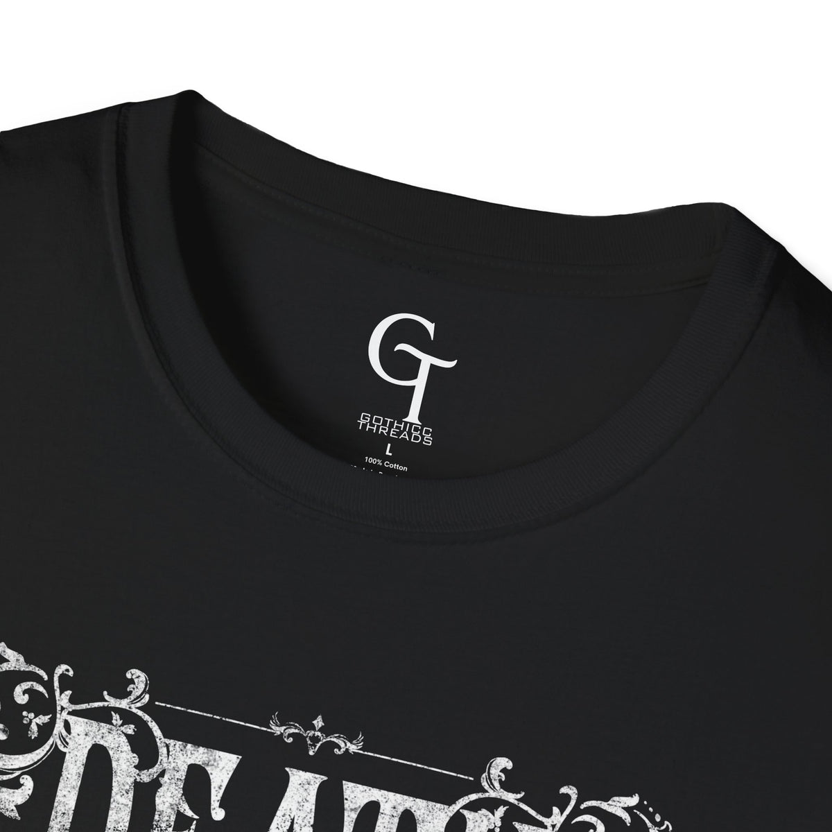 Death Blooms Like a Garden Tee: Twin Skull Floral Goth Shirt